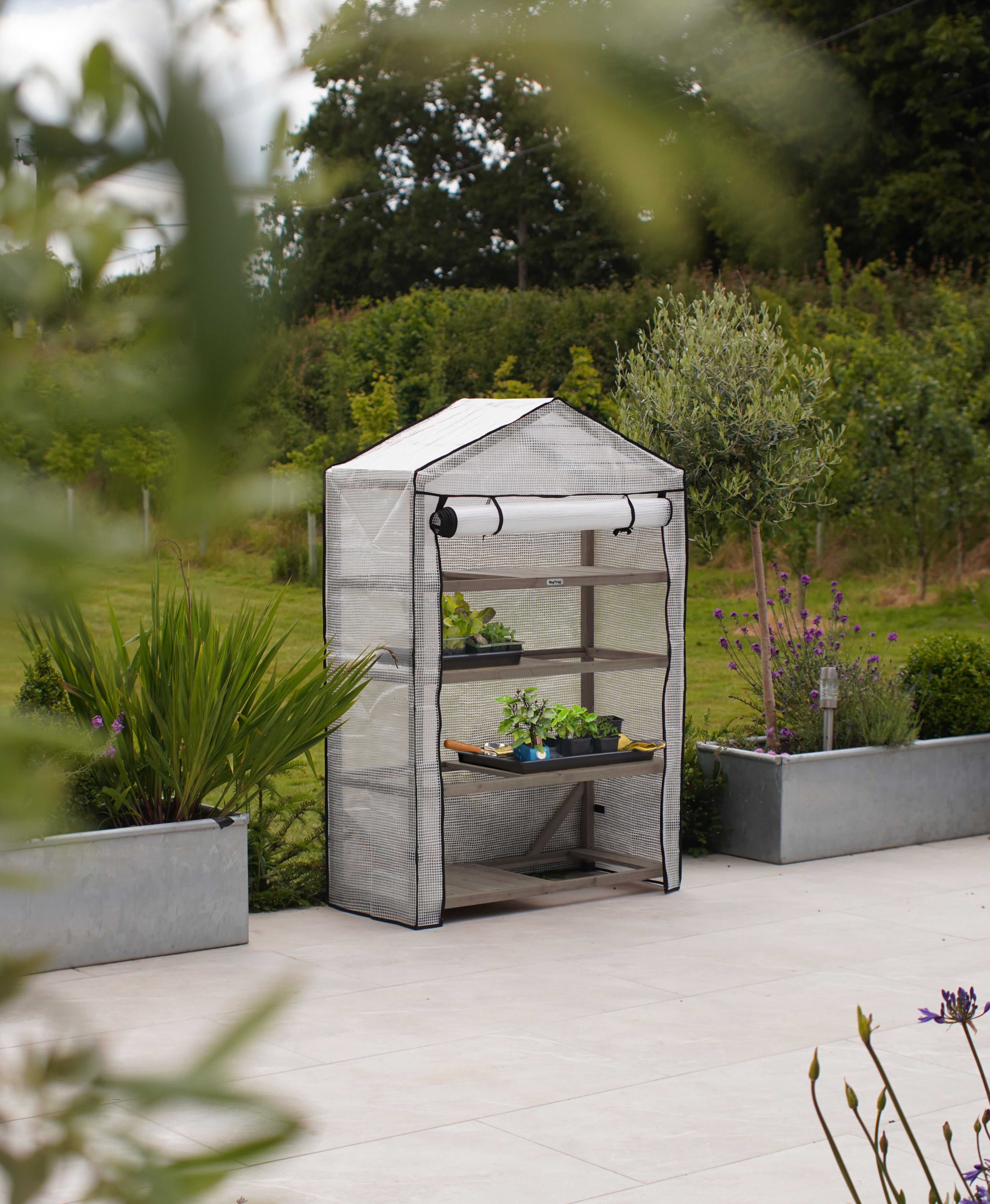 Nursery Greenhouse 4 Tier Wide