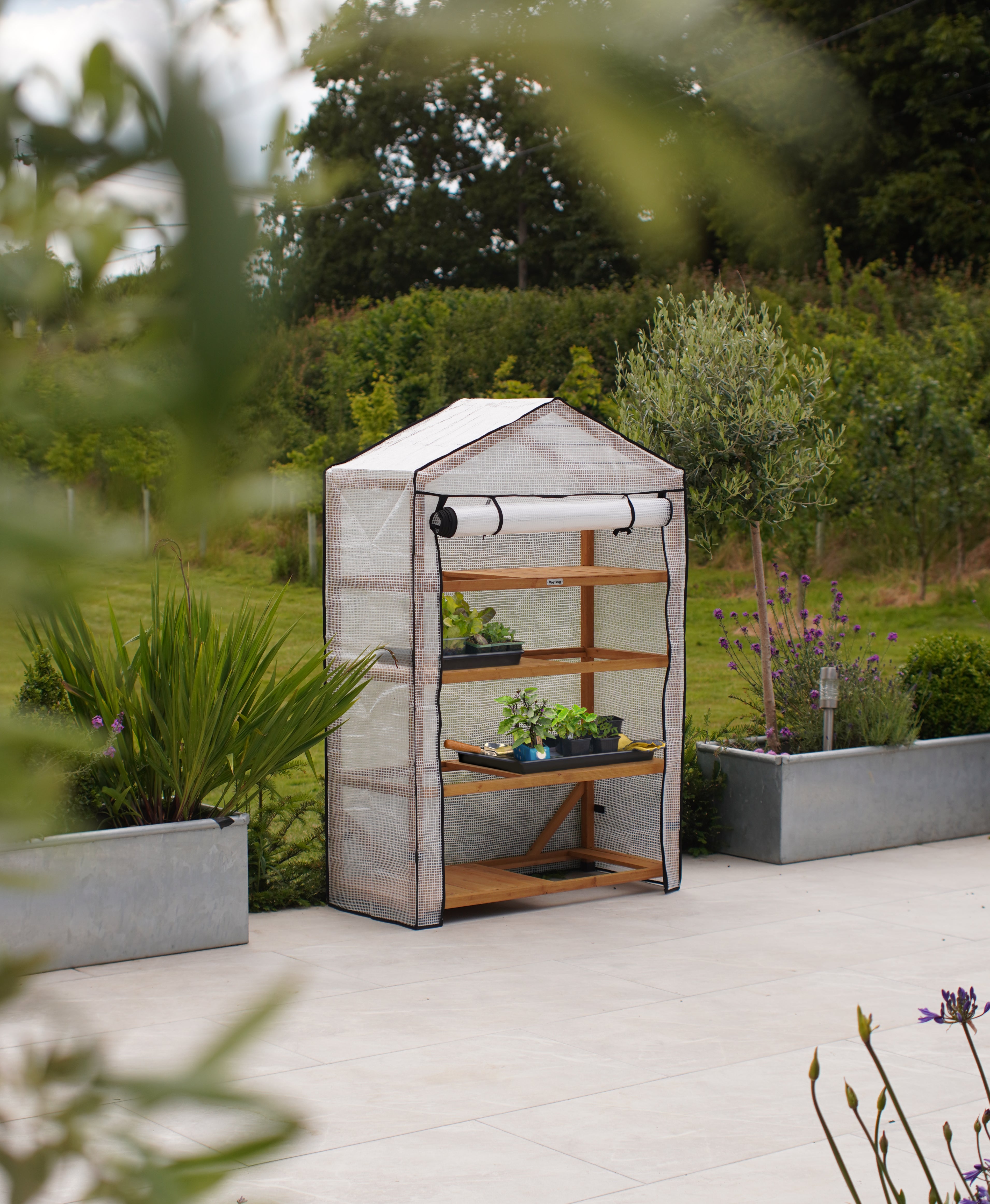 Nursery Greenhouse 4 Tier Wide